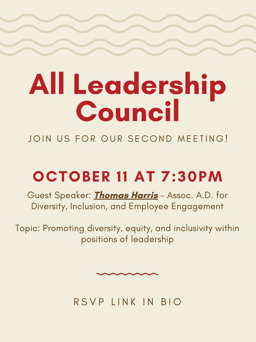 join us next monday at 7:30 pm for the 2nd ALC meeting of the year! you don’t want to miss Associate Athletics Director Thomas Harris speaking about promoting pillars of DEI within leadership🤝 register at arizona.zoom.us/meeting/regist…