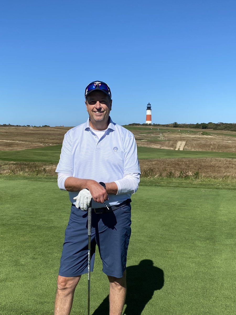 SignSystem1's tweet image. Sunday was National Golf Lover's Day, and we just had to recognize our President, Rick Cameron. Here's Rick playing Sankaty Head Golf Course, host to the 2021 U.S. Mid-Amateur tournament which concluded 10/1. 

#signsystem #signdesign #wayfindingsignage #nationalgolfloversday