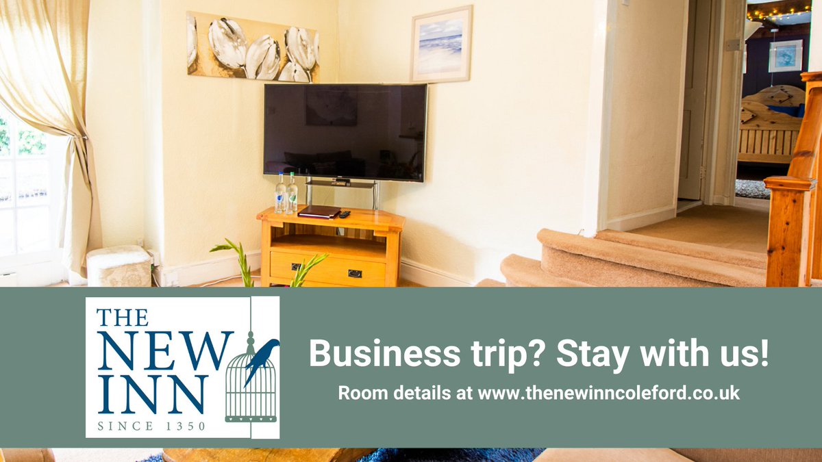 Are you on a business trip near Okehampton or Exeter? Come stay with us! 👍 We promise you a relaxing nights rest, a hearty breakfast and a choice of evening meals, paired with award-winning ales, or a glass of wine. 

Call TODAY ☎️ 01363 84242, or book at thenewinncoleford.co.uk/book/