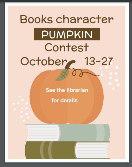 Book Character Pumpkins! <a href="/townleytorches/">TownleyTorchlighters</a> <a href="/IrvingLibraries/">IISD Libraries</a>