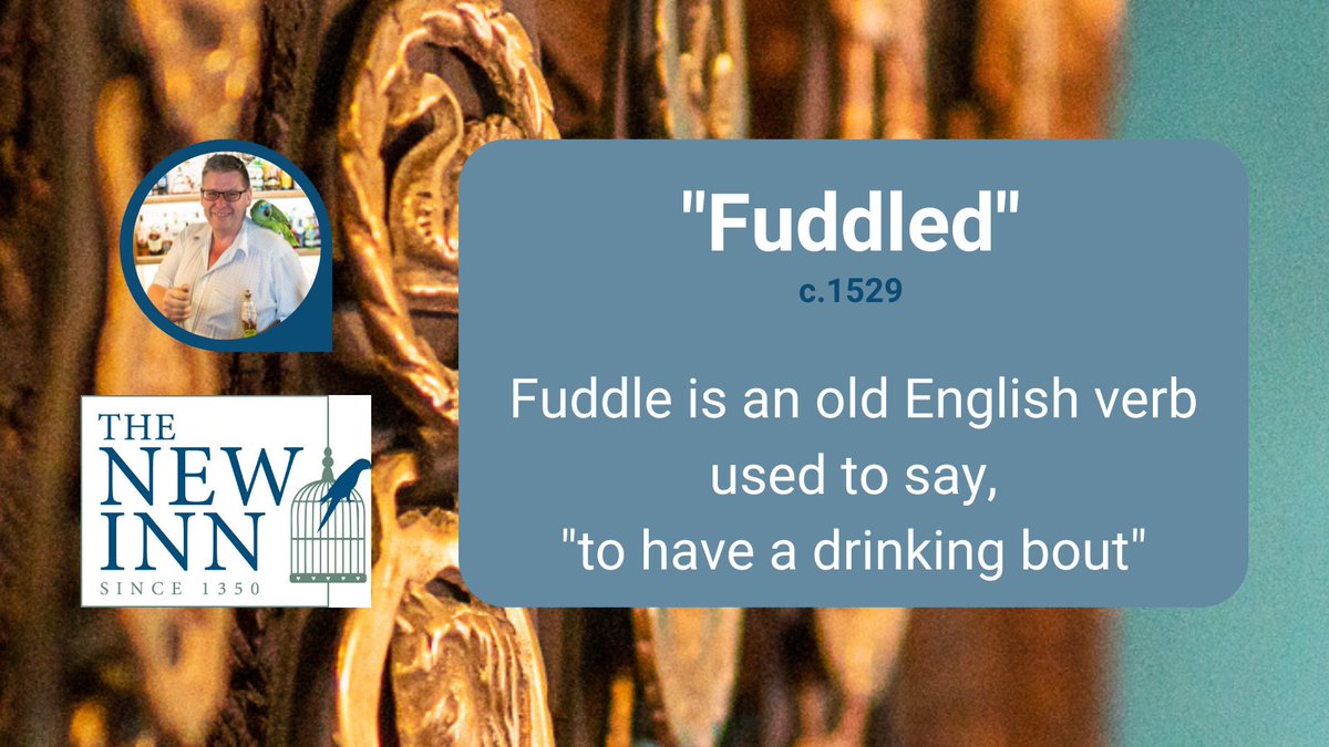 Fuddled 🍺  

DID YOU KNOW? The word “fuddle” is an old English verb, a play on the word “muddled”, first recorded in c.1529 and it means “to have a drinking bout”.