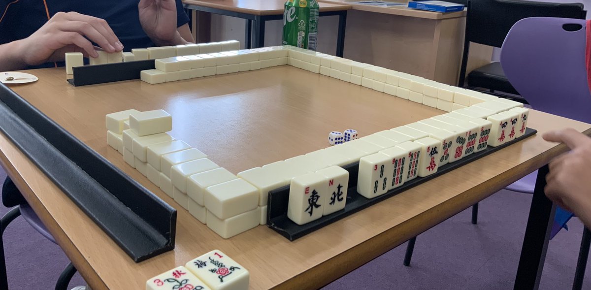 Happy to see intense games of Mahjong in progress. Changing it up from chess! #happyheads #StSwithunsItsWhoWeAre