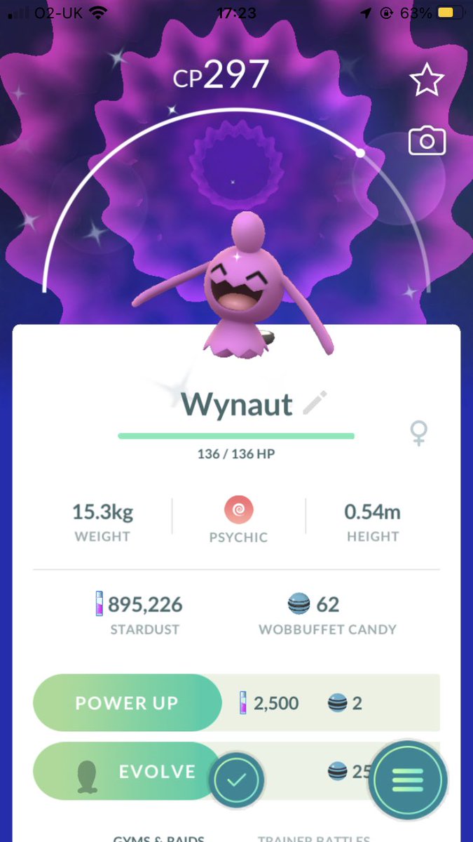 Shiny wynaut hatched from a 5km egg #pokemongo #shinypokemon #shiny #shinyhunter