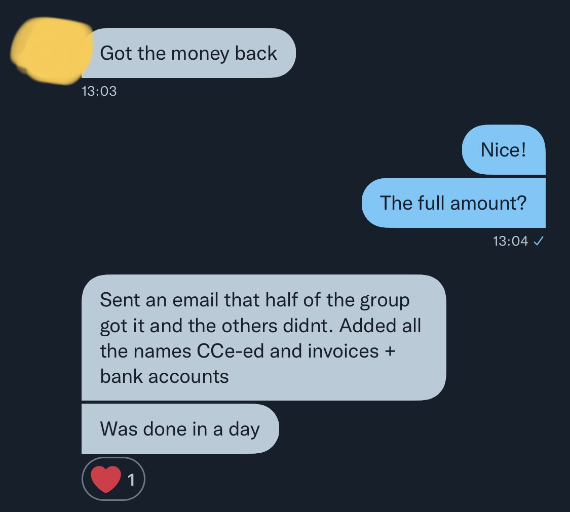 REFFFUND's tweet photo. Few days ago, a ticket holder wrote to me and said the he got his money back.
Some advices from his side to have the #refffund

- Add roberta@offf.barcelona to your emails
- Add the receipt of the ticket and bank details
- Group emails seems more effective https://t.co/ta2Em0ofqj