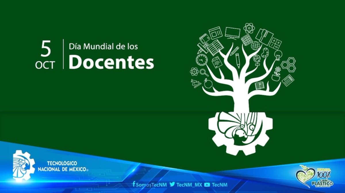 En el #DíaMundialDeLosDocentes el #TecNM felicita a los docentes por su labor incondicional en la formación de jóvenes, aun en condiciones de pandemia.