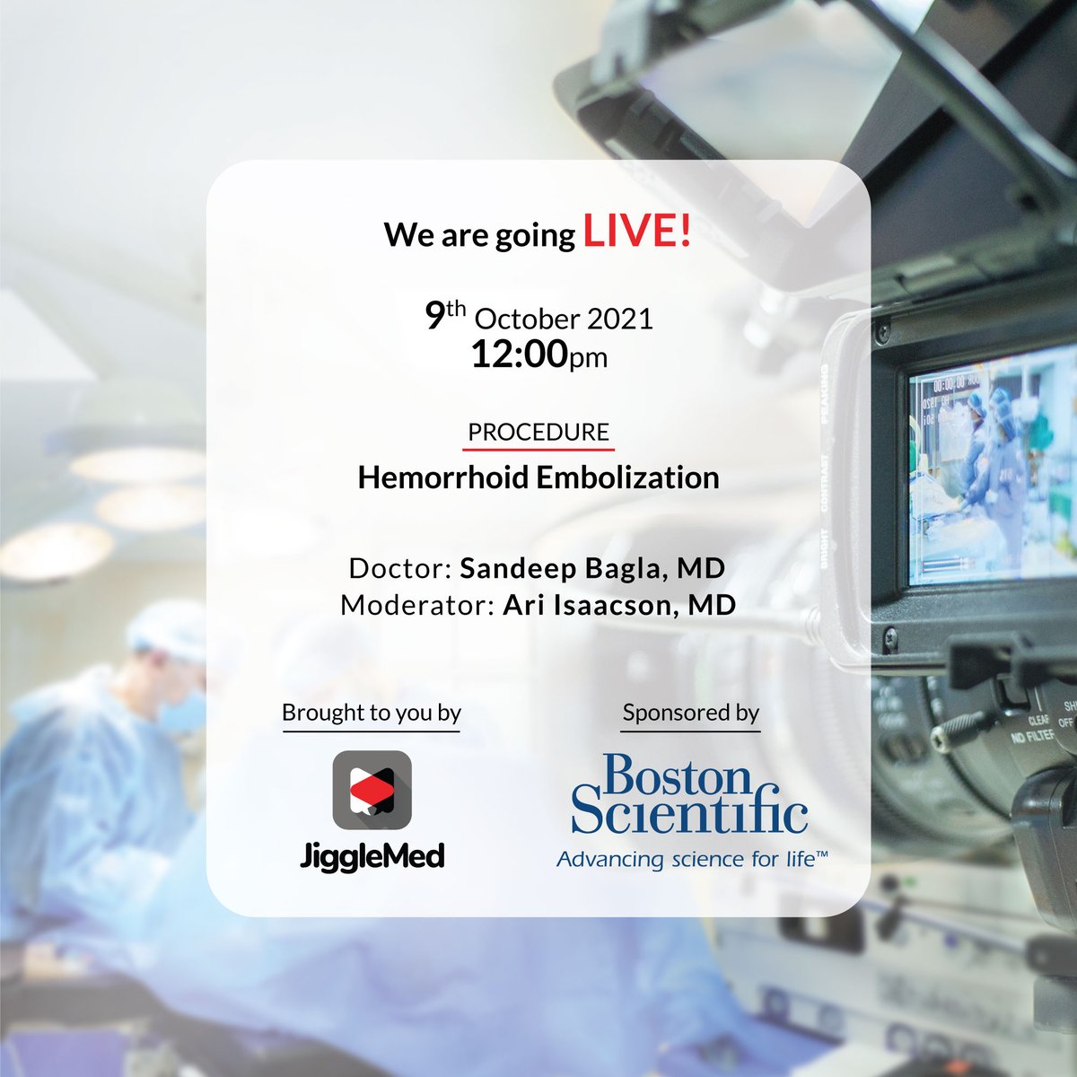 JiggleMed (@jigglemed) on Twitter photo We are going Live! Hemorrhoid Embolization 9th October 2021 <a href="/12pm/">nour zohbi</a> - *|jigglemed.com/live.html|* We are going Live! Hemorrhoid Embolization 9th October 2021 <a href="/12pm/">nour zohbi</a> - *|jigglemed.com/live.html|*