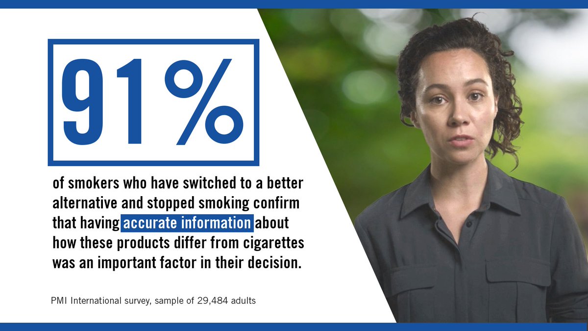 Information is vital for adult smokers who don't quit smoking.

In an international survey, 91% of adult smokers said access to accurate information about #smokefree alternatives helped them in their decision to quit cigarettes. 

#Unsmoke The Future ➡️ spr.ly/6019JH62L