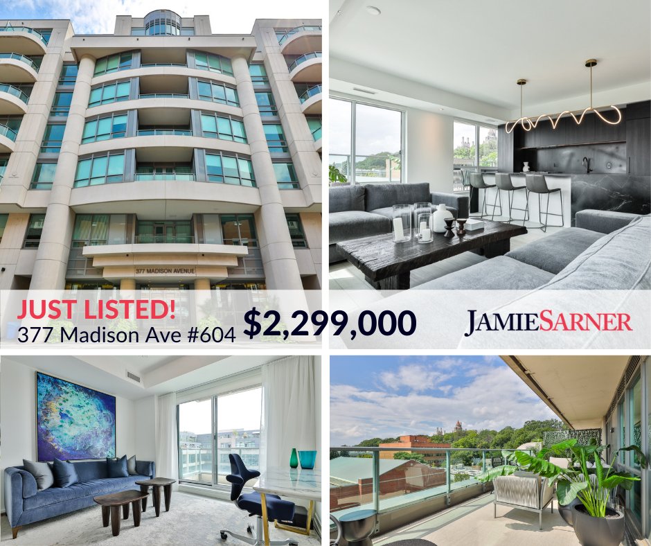 Just listed! 377 Madison Avenue #604
Newly upgraded &amp; located in view of Casa Loma is this 3 bdrm, 3 baths 1934 SF corner suite. Features 2 balconies, terrace, new wood floors, fireplace, and much more! Find more about this wonderful suite on the website.
buff.ly/3liLRix