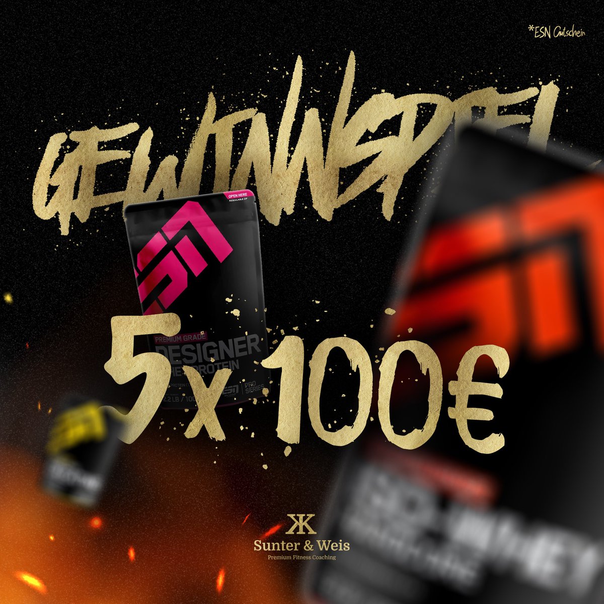 🎁 5 x 100€ Gewinnspiel 🎁

1. @byVNTY und <a href="/_CoachKevin/">Kevin | Fitnessexperte</a> folgen
2. Retweeten 

Gutscheine einlösbar bei fitmart.de 

Ziehung der Gewinner: 12.10.2021