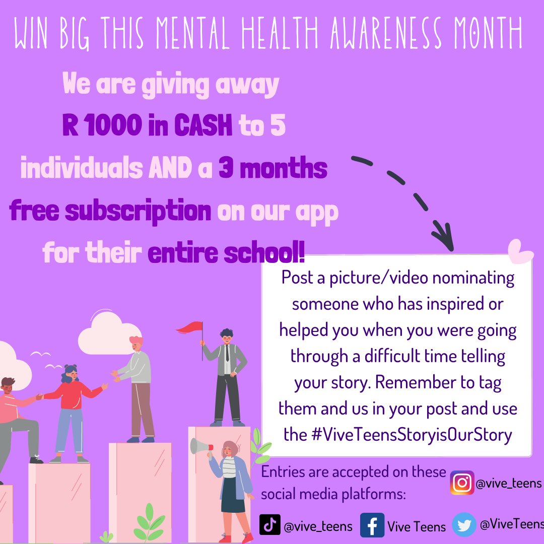 How to enter:
1. Follow our social medias
2. Retweet this post
3. Make a post by taking a picture/video telling your story
4. Tag us, the person you nominated and your High School in your post
6. Use the #ViveTeensStoryisOurStory
7. Post on Instagram, Facebook, TikTok or Twitter.