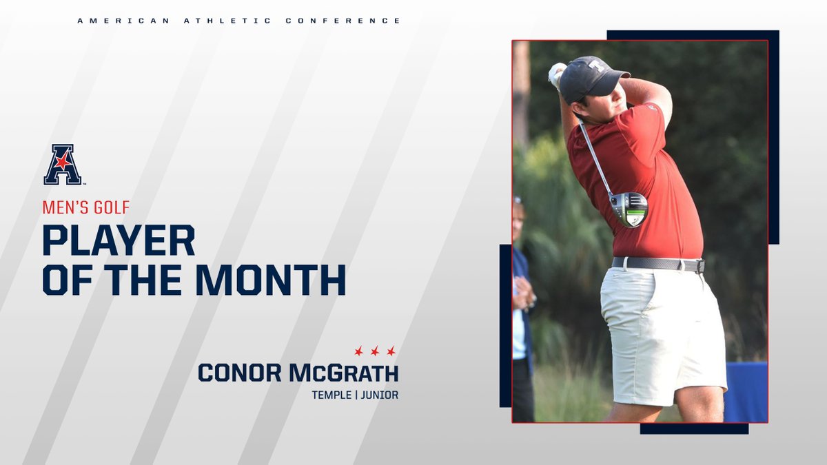Congratulations to one of the #AmericanGolf Men's Golf Players of the Month for September, Conor McGrath from <a href="/Temple_MGolf/">Temple Men's Golf</a> ⛳🦉