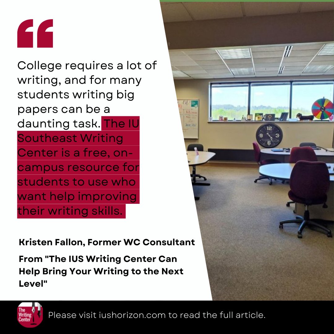 IUSWriting's tweet image. Be sure to check out this awesome article by former Writing Center consultant, Kristen Fallon!

You can pick up a copy in The Writing Center  (Knobview 237) or read the article online at: 
iushorizon.com/26555/features…