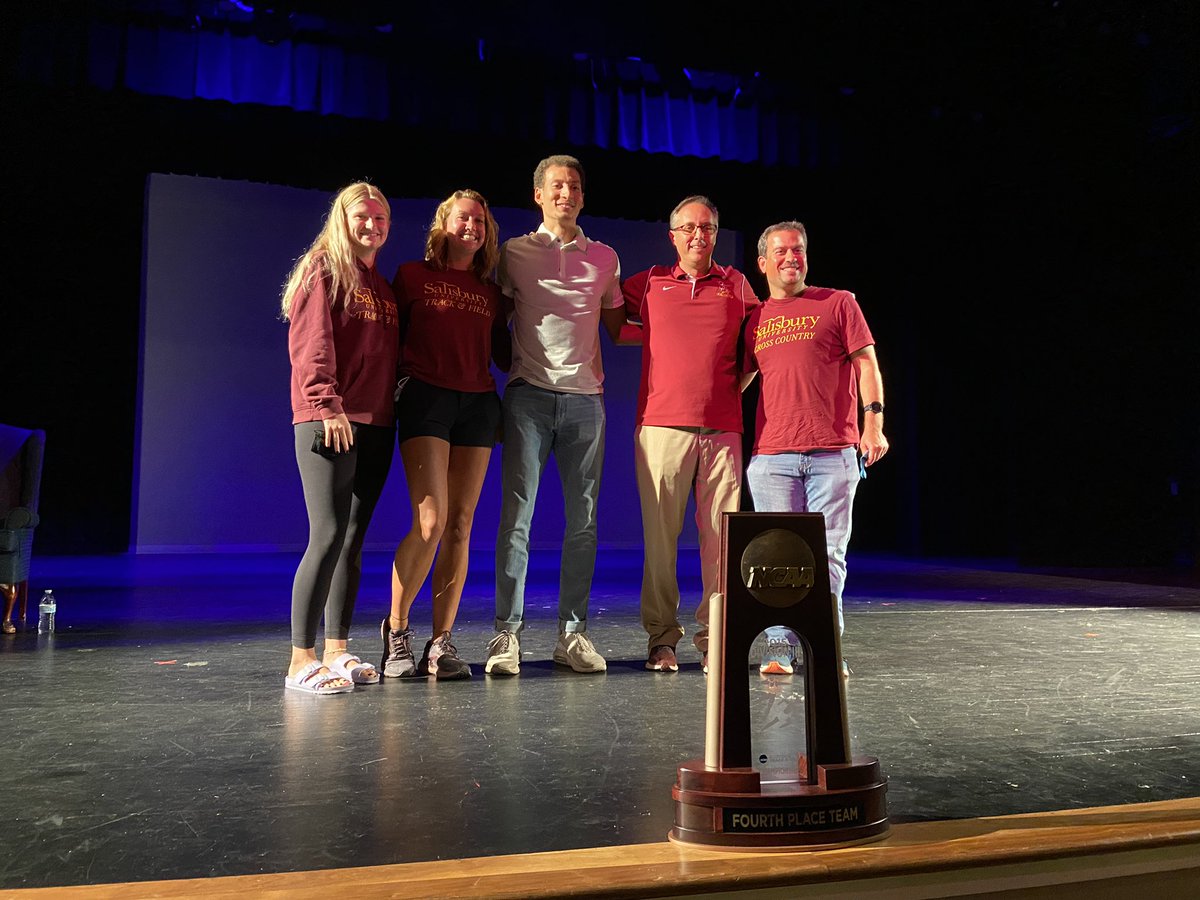 What a great night with <a href="/SalisburyXC_TF/">Salisbury XC and T&F</a> legend <a href="/_LukeShawn/">Luke Campbell</a>. The 🐐 of #d3tf came back to campus last night for the first time since competing in #Tokyo2020!

#GoGulls | #ChampionsWearGold