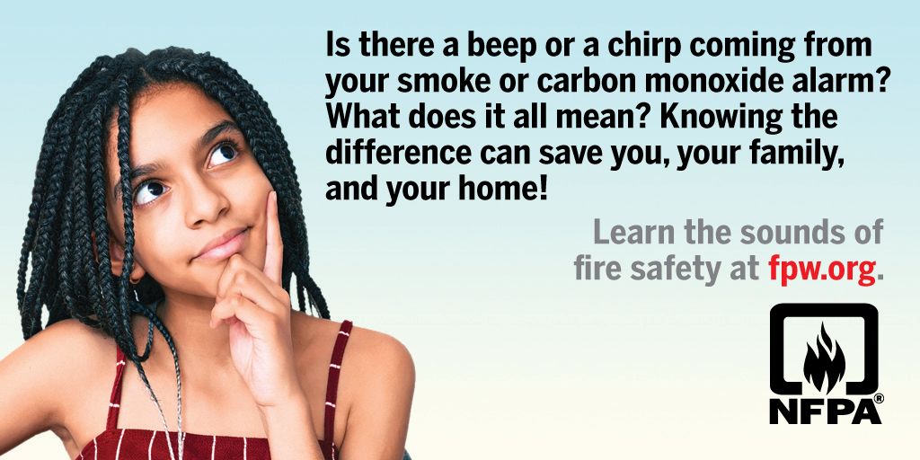 MTFireSafety's tweet photo. Make sure everyone in your home understands the sounds of the alarms and knows how to respond. To learn the sounds of your specific alarms, check the manufacturer’s instructions.
For more general information about #FirePreventionWeek, visit https://t.co/EdeocwqXlQ. https://t.co/Fzug8m5Jea