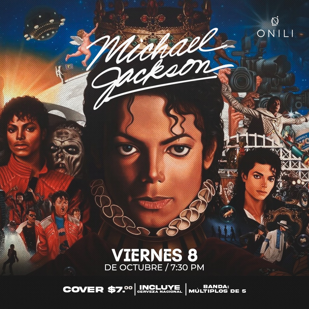 Este viernes 8 de octubre tendremos especial del rey del pop. 

Para reservar su espacio puede escribirnos a nuestro WhatsApp 6062 3538