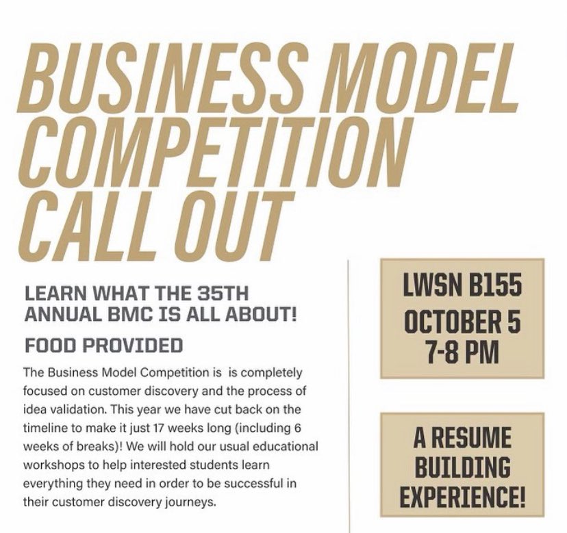 See you there for the 35th annual Business Model Competition callout!