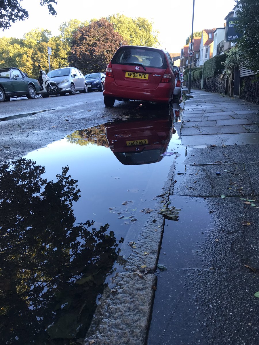 Ann83045599's tweet photo. @Gareth_Roberts_ @BCA4Barnes @JuliaNedenWatts @AphraBrandreth @TCMBarnes @raphaelzy3 @Gareth_Roberts_ I’ve reported this through council website several times, tweeted images to you before in the hope it would encourage the council to clear drains; BUT still a massive issue here on MoorMead Rd -these photos were taken this afternoon long after the rain stopped! https://t.co/CBUoGrhozr