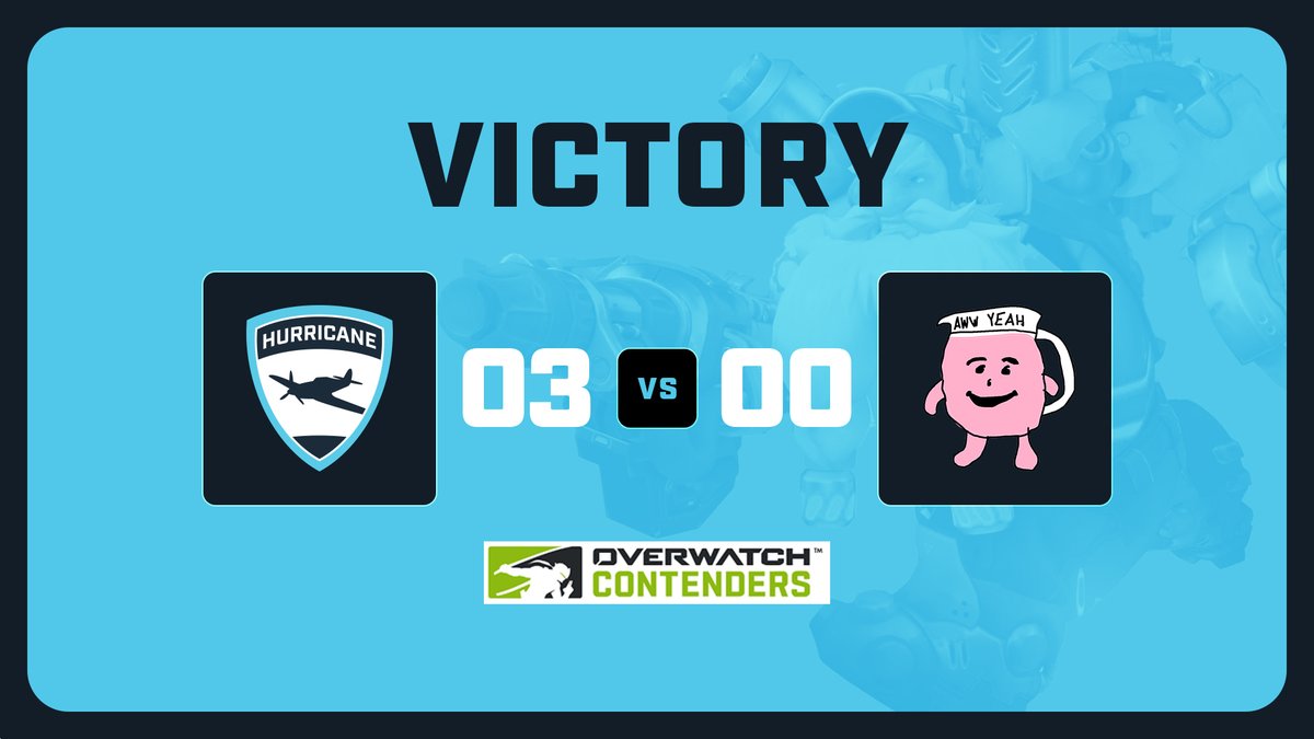 The Hurricane take the win 3-0 against @AWWYEAHOW in Day 2 of the Overwatch Contenders S3 EU! #FangsOut✈️ They'll be playing against @FalconsEsport this Thursday at 21:30 CEST!