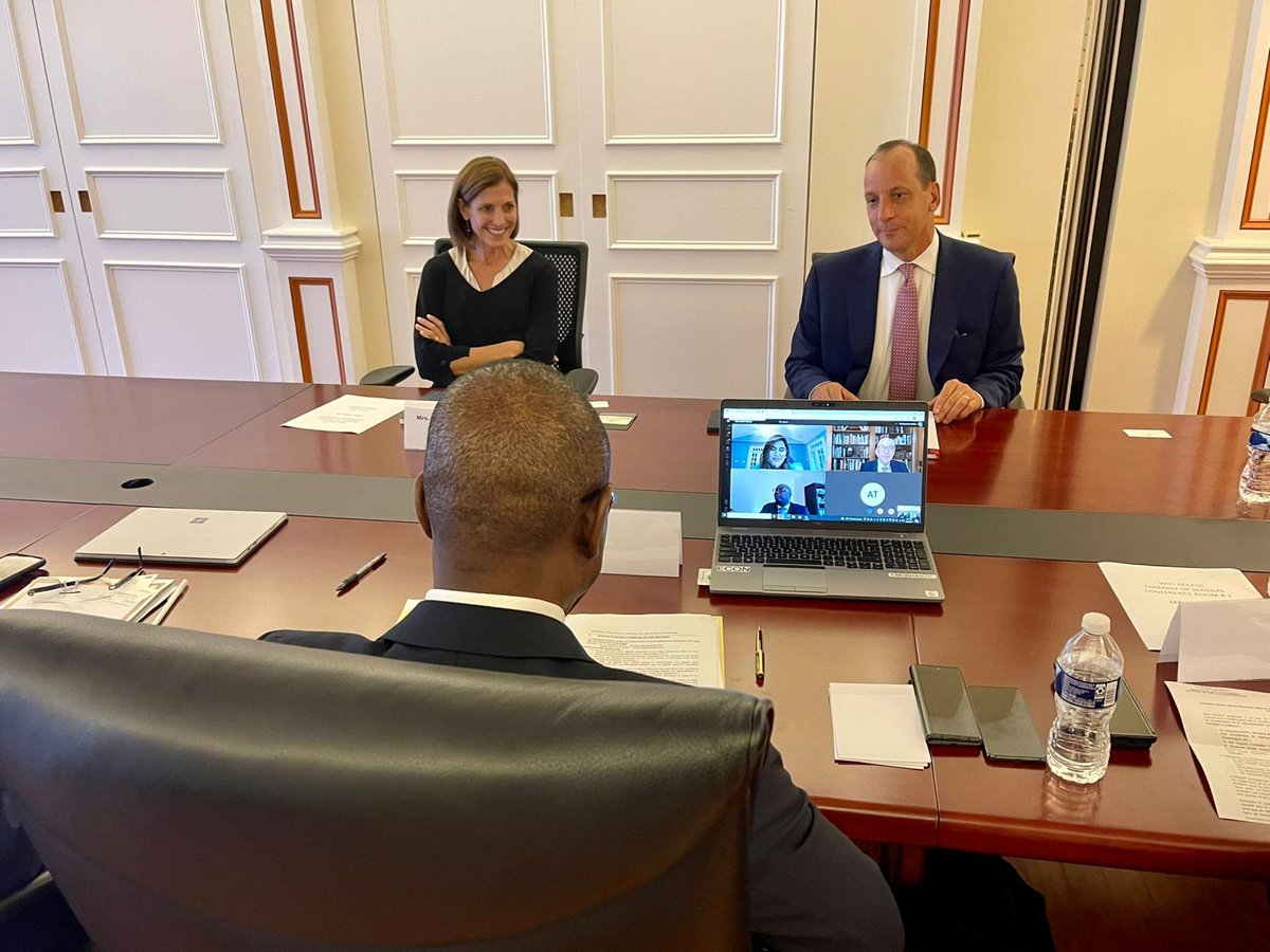 AmadouHott's tweet photo. Pleasure to have exchanged in Washington DC with @DavidMarchick, DFC's COO and with NIH's Dr. Roger Glass on vaccine manufacturing by @PasteurDakar, #B3W initiative and innovative financing solutions. We are excited to deepen our already strong partnership. https://t.co/GfNN1EtizG