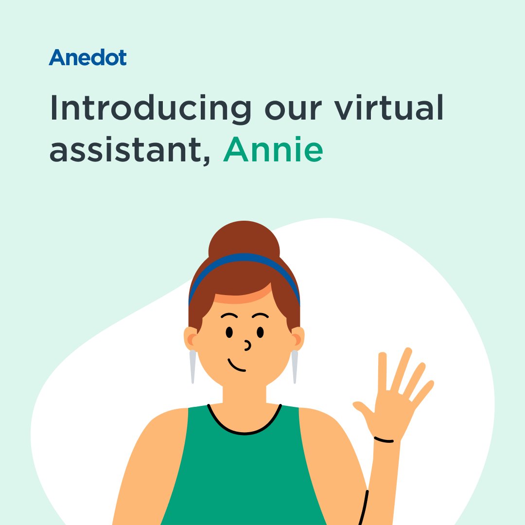 anedot's tweet image. We are proud to introduce you to Annie, our new virtual assistant. ✨

Annie will not be replacing our customer service that our customers know and love. 

She is an additional resource to help you learn more about Anedot, find useful content on #fundraising, and more!
