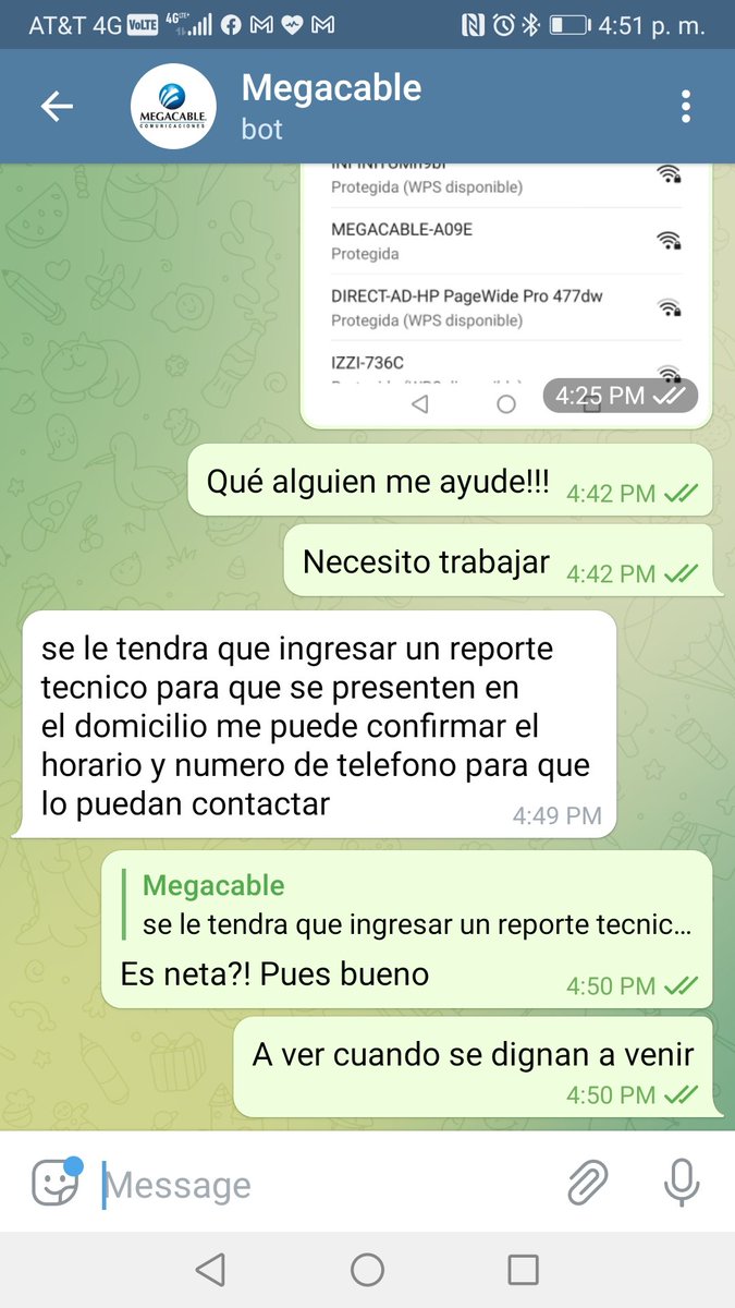 zilofunkMX's tweet photo. @Megacable si pierdo mi trabajo por su incompetencia neeeeta que ire a un centro de atención a obligarlos a hacer su trabajo. Ayer mintieron!! Dijeron que era un problema en mi zona y quedaría ayer por la tarde. Hoy necesito un técnico! https://t.co/A4iLOk5w17