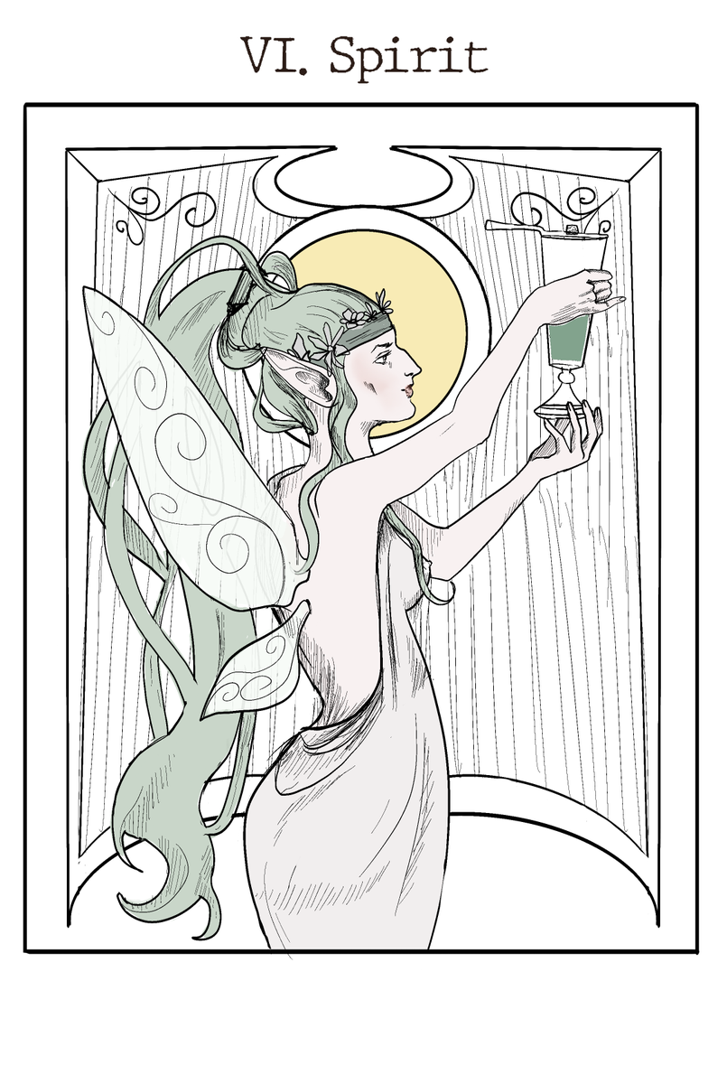 erindraws's tweet photo. #Inktober2021 #Inktober

Day six: #spirit

Absinthe fairy (: opted to use some colour to pay homage to the art nouveau style I emulated https://t.co/EkCbjQJgri