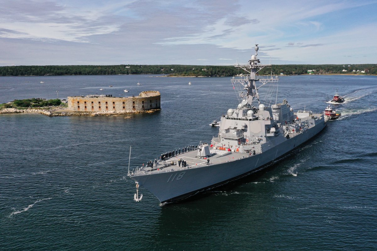 Readiness milestone! 🌊 ⚓ 💪 🇺🇸 

The Navy’s newest destroyer, the future #USSDanielInouye, sailed away from General Dynamics Bath Iron Works shipyard, Oct. 4, headed to her homeport in Pearl Harbor, Hawaii, & commissioning in Dec. 

Read more here ⤵️ go.usa.gov/xMwbe