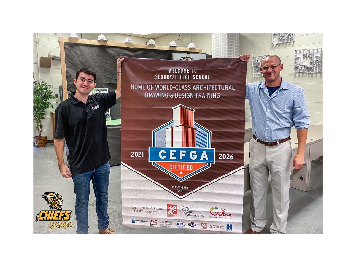 ChiefsofDesign's tweet image. INDUSTRY-CERTIFIED. Thanks to @cefga_jobs for hand delivering our industry certification banner!  We are proud to partner with industry to ensure our program is relevant! We offer “World-Class Architecture Training”!!