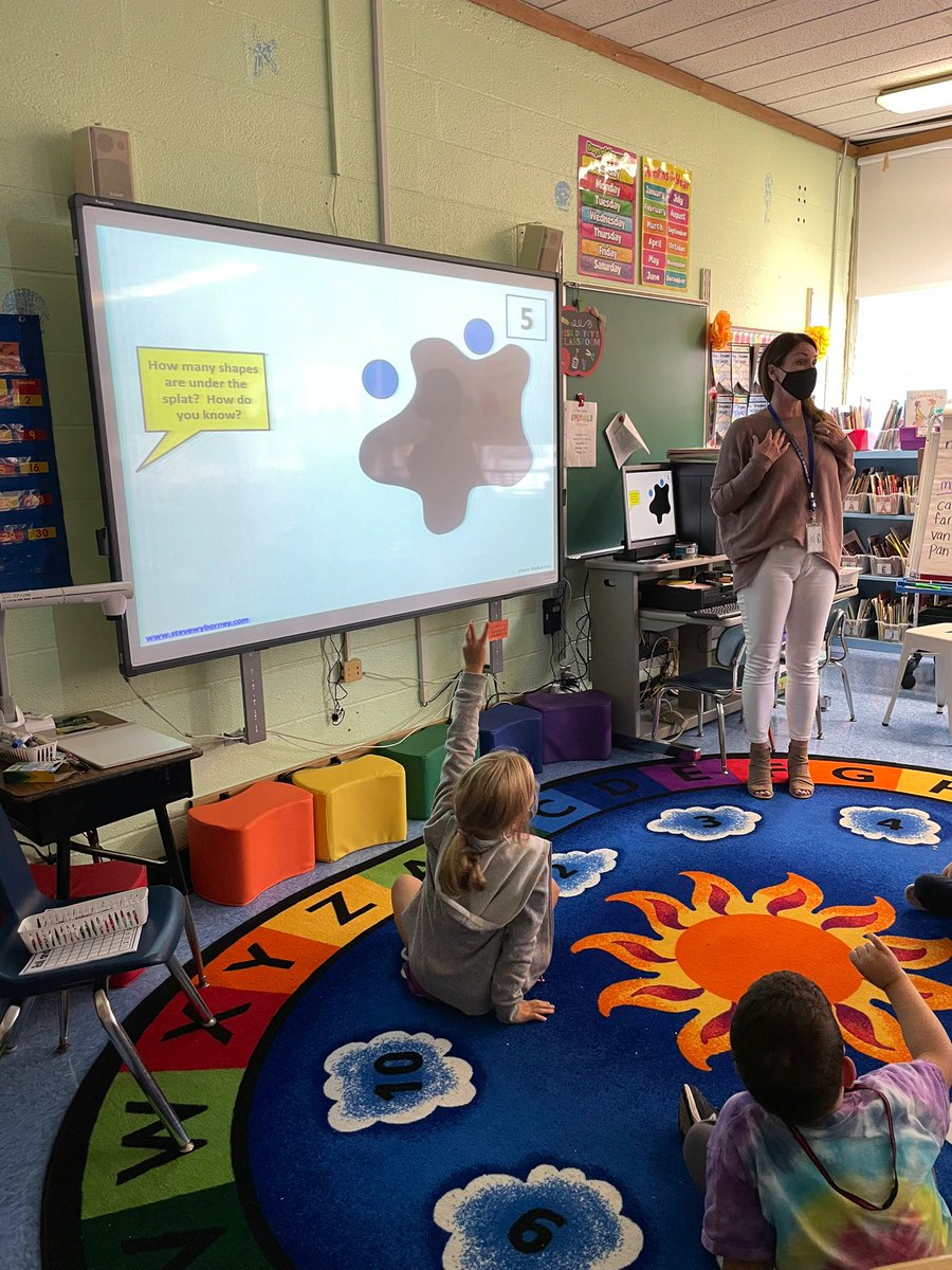 Thank you Mrs. Hogan <a href="/MahwahK5Coaches/">Mahwah K-5 Instructional Coaches</a> for teaching my First Graders and I a new math warm-up! Students got to practice a fun interactive number sense game…SPLAT! #MahwahConnects #GWGrowing