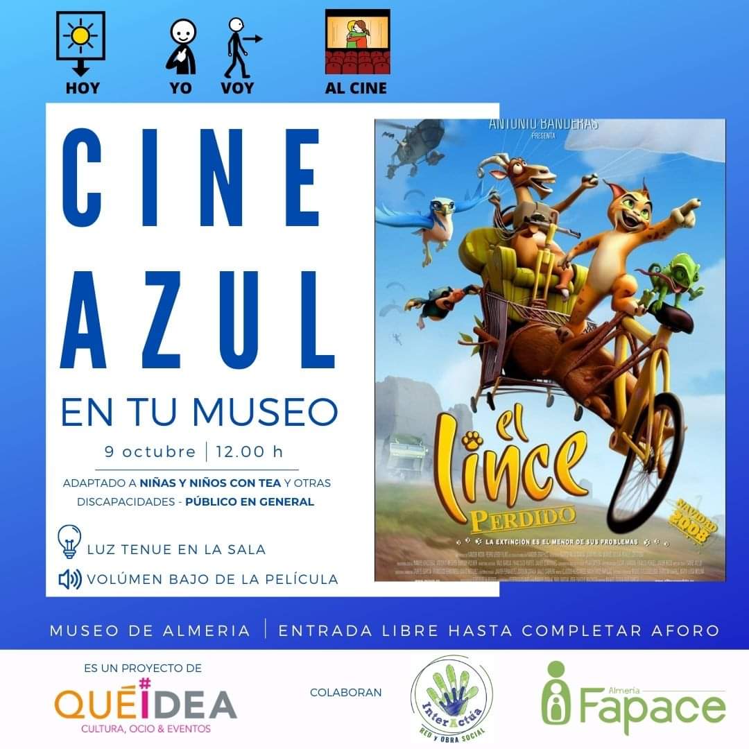 rosadiazerre's tweet photo. 🎬Nuevo ciclo🎥𝗖𝗶𝗻𝗲 𝗔𝗭𝗨𝗟
#Cine adaptado necesidades niños niñas #TEA y público general. @MuseoAlmeria y @filmoandalucia
💡 luz y sonido graduado
🤫Volumen bajo película
👩libertad para moverse por el espacio.#JEP2021 
#EuropeanHeritageDays 
#heritageforall 
#cineazul https://t.co/pp0CJ12RJh