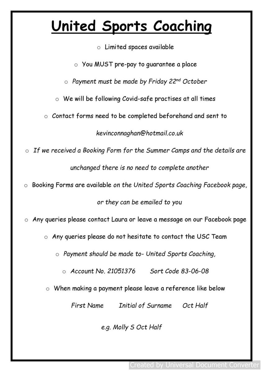 United Sports Coaching tweet media