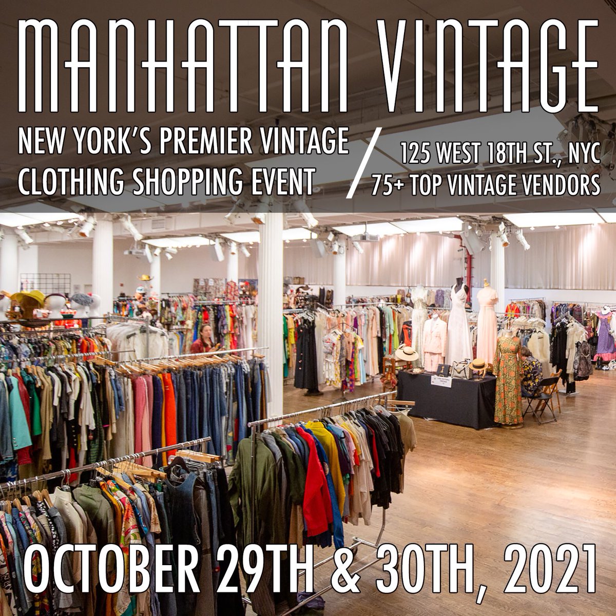 Who’s coming?! The show is just a few weeks away &amp; we can’t wait to see you, new exhibitors, returning friends &amp; previews all coming up! Link for tickets 🎟 manhattanvintage.com