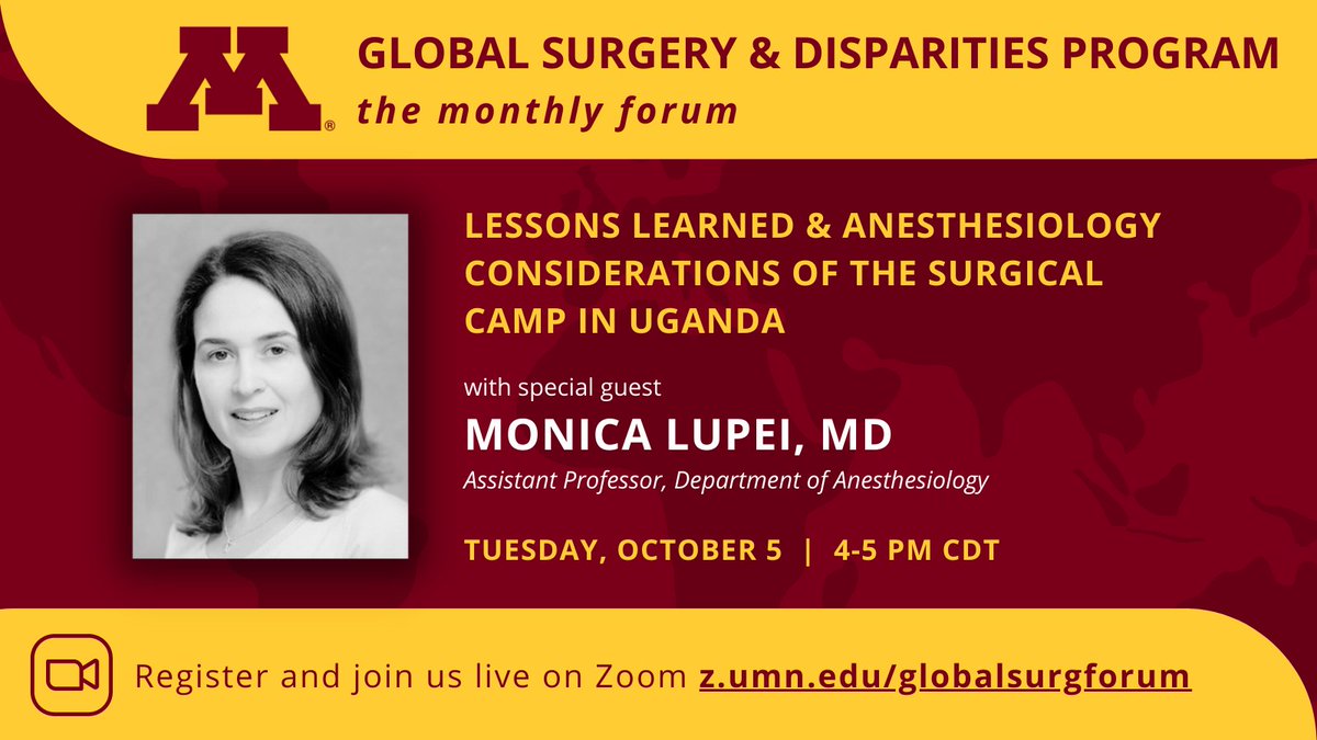 Join us this afternoon! Register z.umn.edu/globalsurgforum