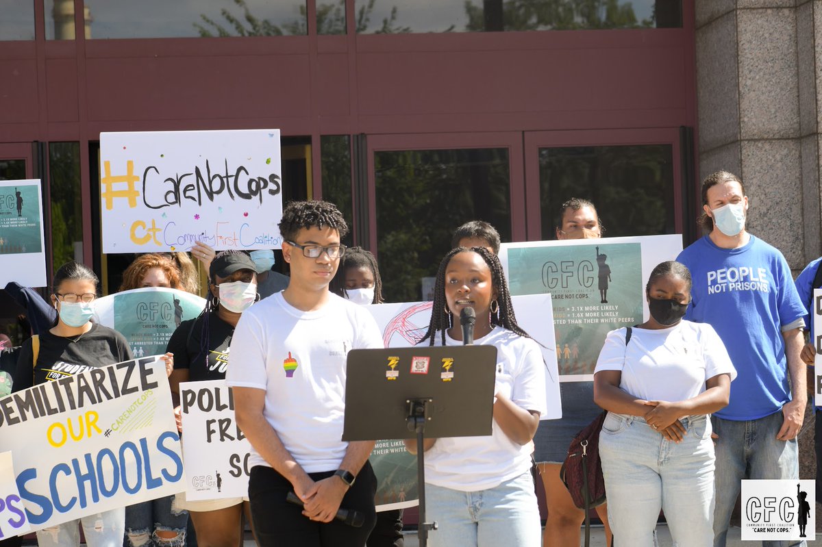 ctcarenotcops's tweet photo. Community First Coalition Campaign Launch! Here are photos from our press conference on September 18th, 2021. #carenotcops #ctcarenotcops https://t.co/1QeB2wHKDn