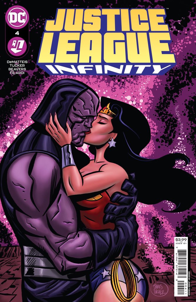 ✨O quadrinho #JusticeLeagueInfinity #4 foi lançado hoje.

Felizmente o beijo da Mulher Maravilha com o Darkseid foi apenas bait.