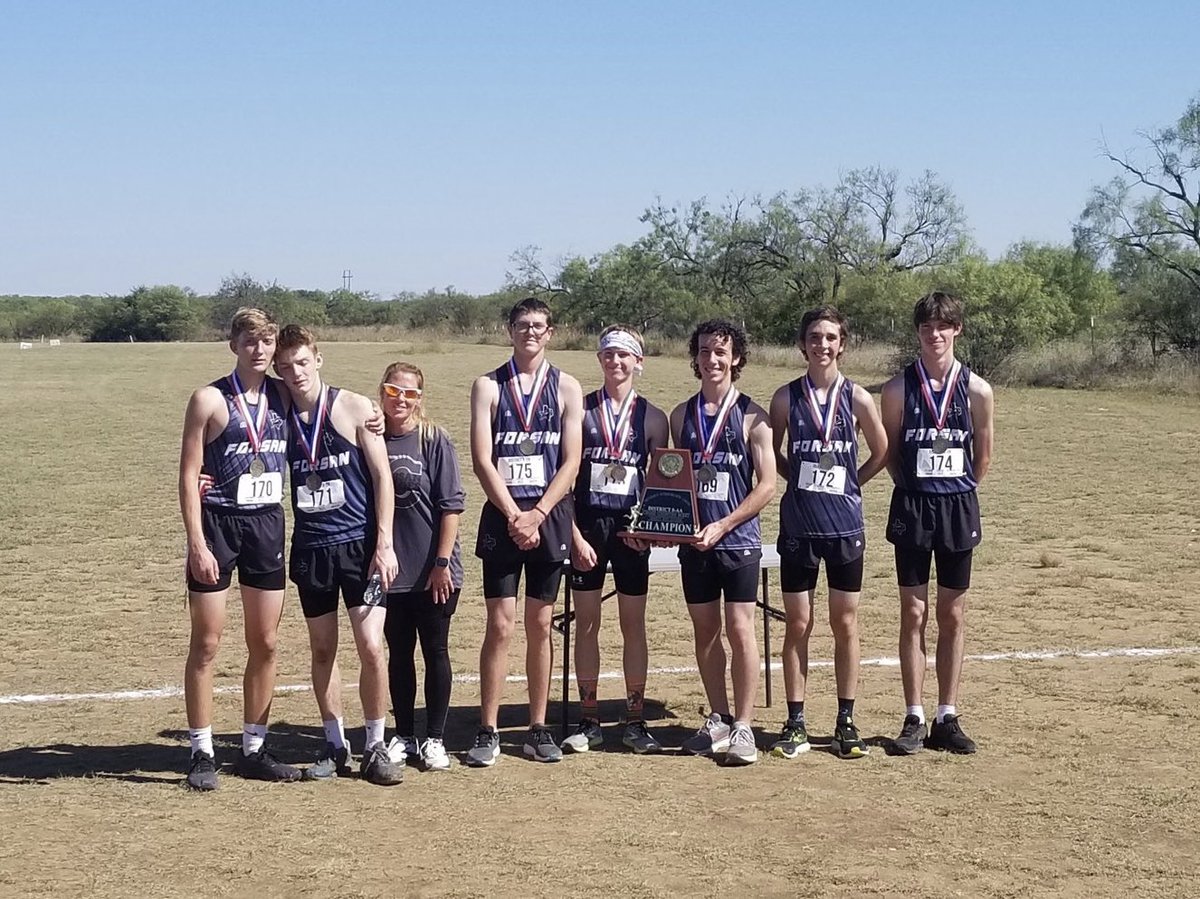 ForsanXcd's tweet photo. Congrats to our XC runners at the 8-AA District Championships yesterday.  Regional Qualifiers include the Varsity Boys Team Champs #back2back, as well as Kaylie &amp; Cellie.  #pace @ForsanAthletics https://t.co/mF7Wdz3rrJ