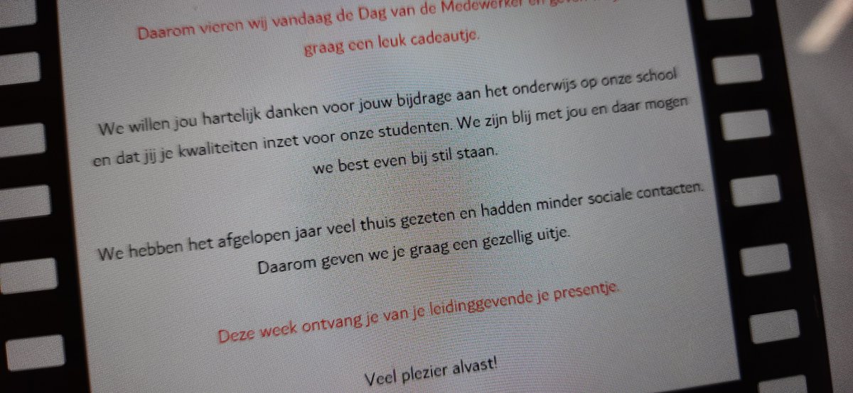 Een leuke attentie aan mijn teamleden uitgereikt <a href="/Alfacollege/">Alfa-college</a>  leuk om te geven en te ontvangen.