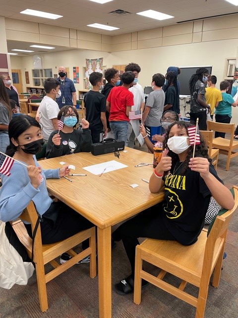 LegacyMS_OCPS's tweet photo. It's National Voter Education Week! Students in their Civics class heard a presentation from the @OCFElections office and participated in a mock election. https://t.co/l2jqjc2bzy