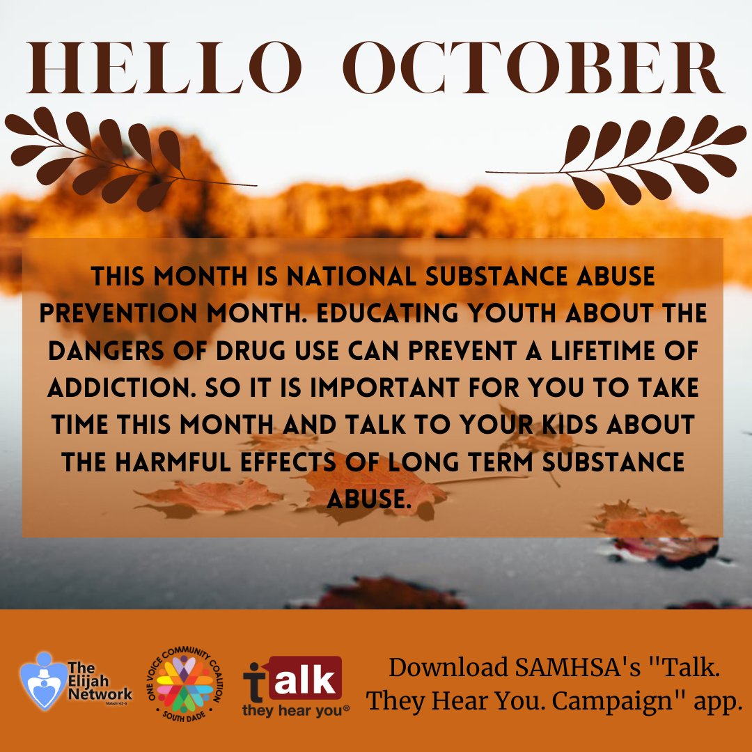 sdovcc's tweet photo. On September 30,2021 President Joe Biden proclaimed October 2021 as National Youth Substance Use Prevention Month.  During this month, take the time to talk with your children about the affects substance use can have on different areas of their lives. https://t.co/FknuNcYvAK