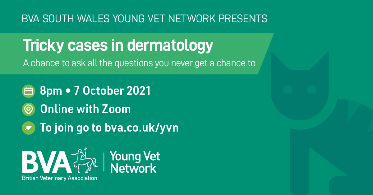 BritishVets's tweet photo. #YoungVetNetwork Join our next virtual #YVN talk with Natalie Barnard to discuss all things #dermatology, including how to approach and manage common case presentations eg. pruritus, pseudomonas otitis and alopecia.
📅 Thursday 7 Oct
🕛8pm

Register here- https://t.co/8cfv7kaS07 https://t.co/VhXjnUbSNp