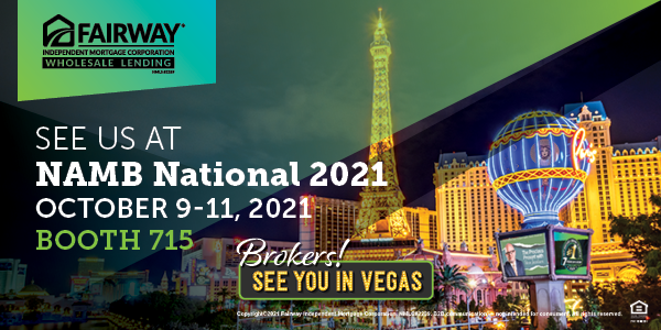 Come see Fairway Wholesale Lending at the 2021 NAMB National event!

#BETHERE #wholesalethefairway #brokers #mortgagebrokers #NAMB