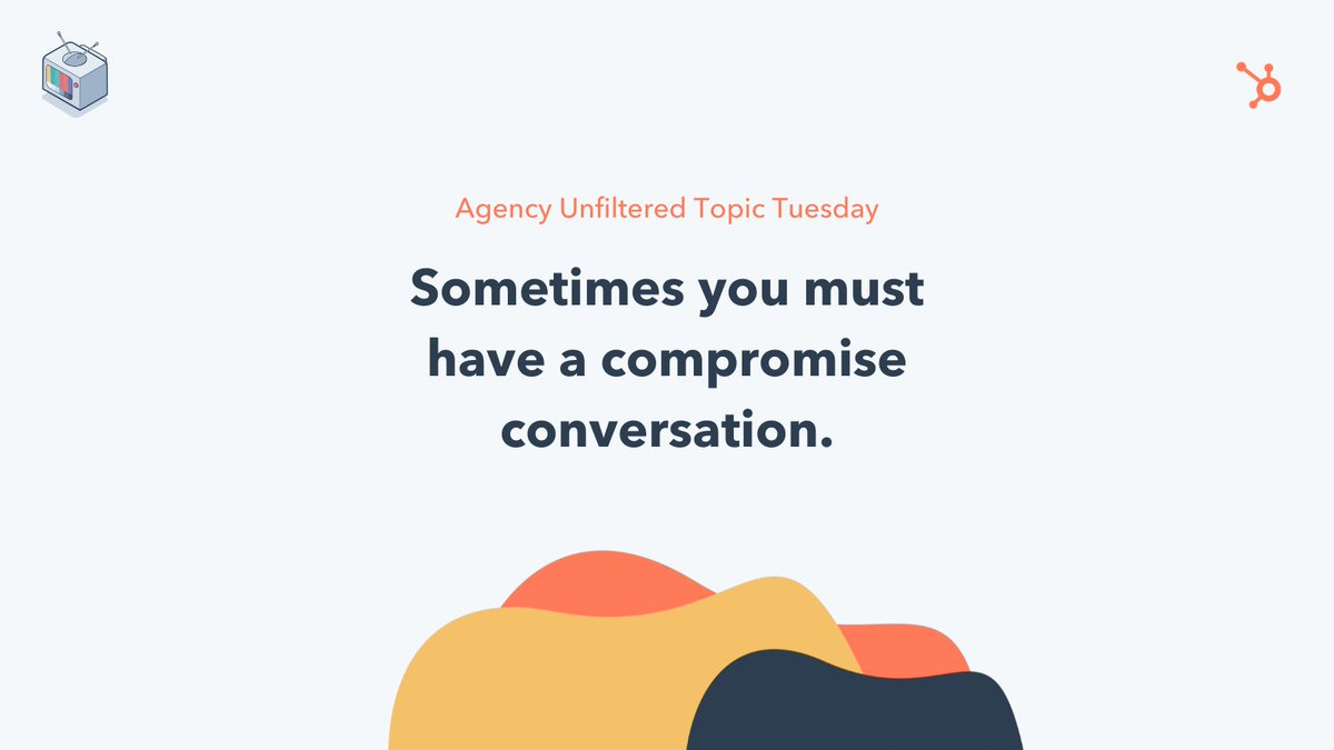 #TopicTuesday | If you have that compromise conversation with clients, find a common middle ground between the client and yourself. It’s okay to have some trial and error and continually improve things. #agencyunfiltered #podcast #marketing #hubspotpartner #hubspot