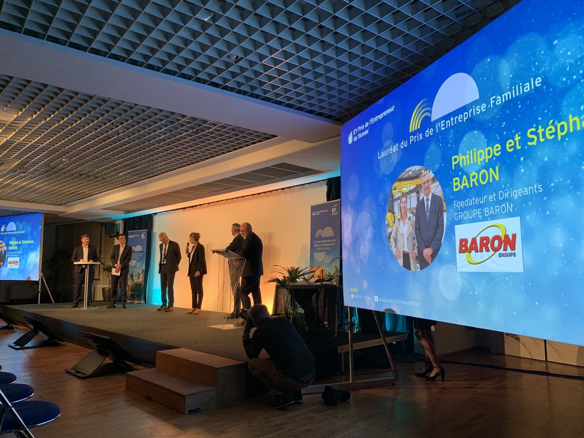 ⁦<a href="/groupebaron/">groupe-baron</a>⁩ Philippe et Stéphanie une succession familiale réussie dans l’industrie #. Exemplaire félicitations prix de l’entreprise familiale NDF 2021 ⁦<a href="/EYFrance/">EY France</a>⁩ #eoyfr ⁦<a href="/verlingue/">maru283792927899i6</a>⁩ ⁦@HSBC_FR⁩ ⁦<a href="/Bpifrance/">Bpifrance</a>⁩