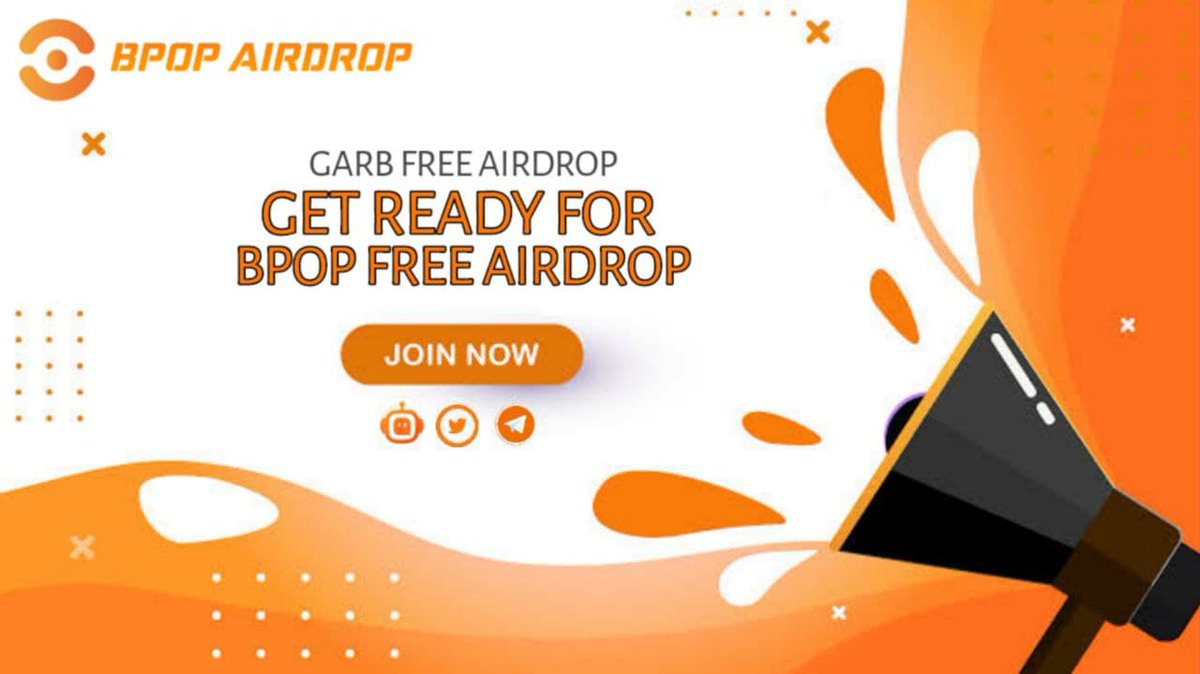 🚀 BPOP Airdrop 

🔹1 BPOP = 0.005 USD
🔸 For Joining - Get 20000 BPOP
⭐️ For each referral - Get 1500 BPOP

🤖Start bot : t.me/BPOP_Official_…

Airdrop will end on 28 October, rewards will be distributed to participants wallet within 1 Month after airdrop ends. 
#AirdropKing