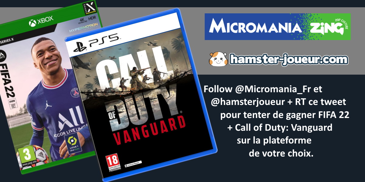 hamsterjoueur's tweet image. 🎁 Salut les amis j'espère que vous allez bien, petit #concours, ça faisait longtemps.
Follow @Micromania_Fr et @hamsterjoueur.
RT ce tweet.
Un gagnant, concours ouvert à la 🇫🇷 uniquement.
TAS le 18 octobre vers 20h.