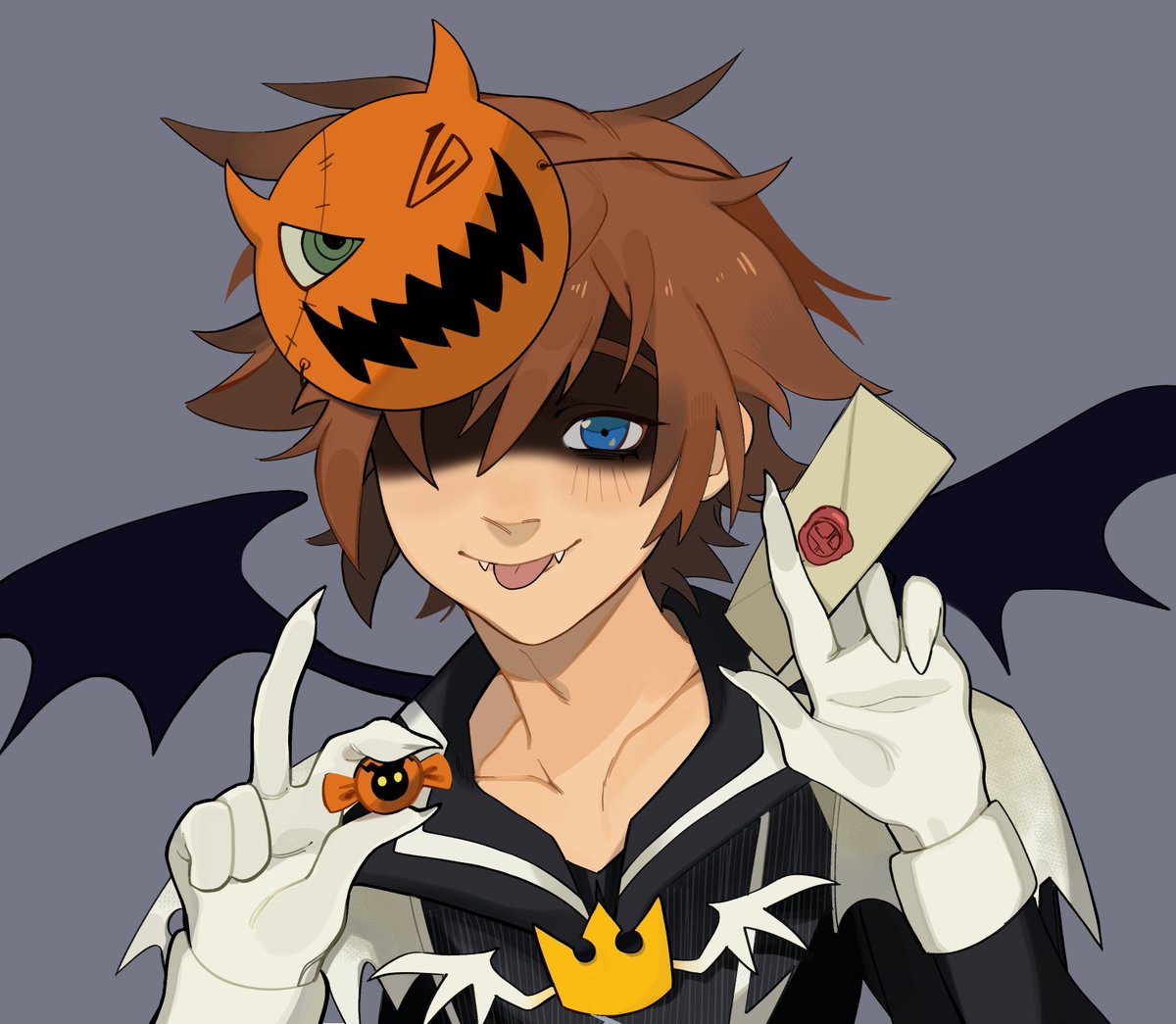DAY 05: Sora 🔑 (i really wanted the halloween town skin to get in to smash but i'm still very happy !! ) 