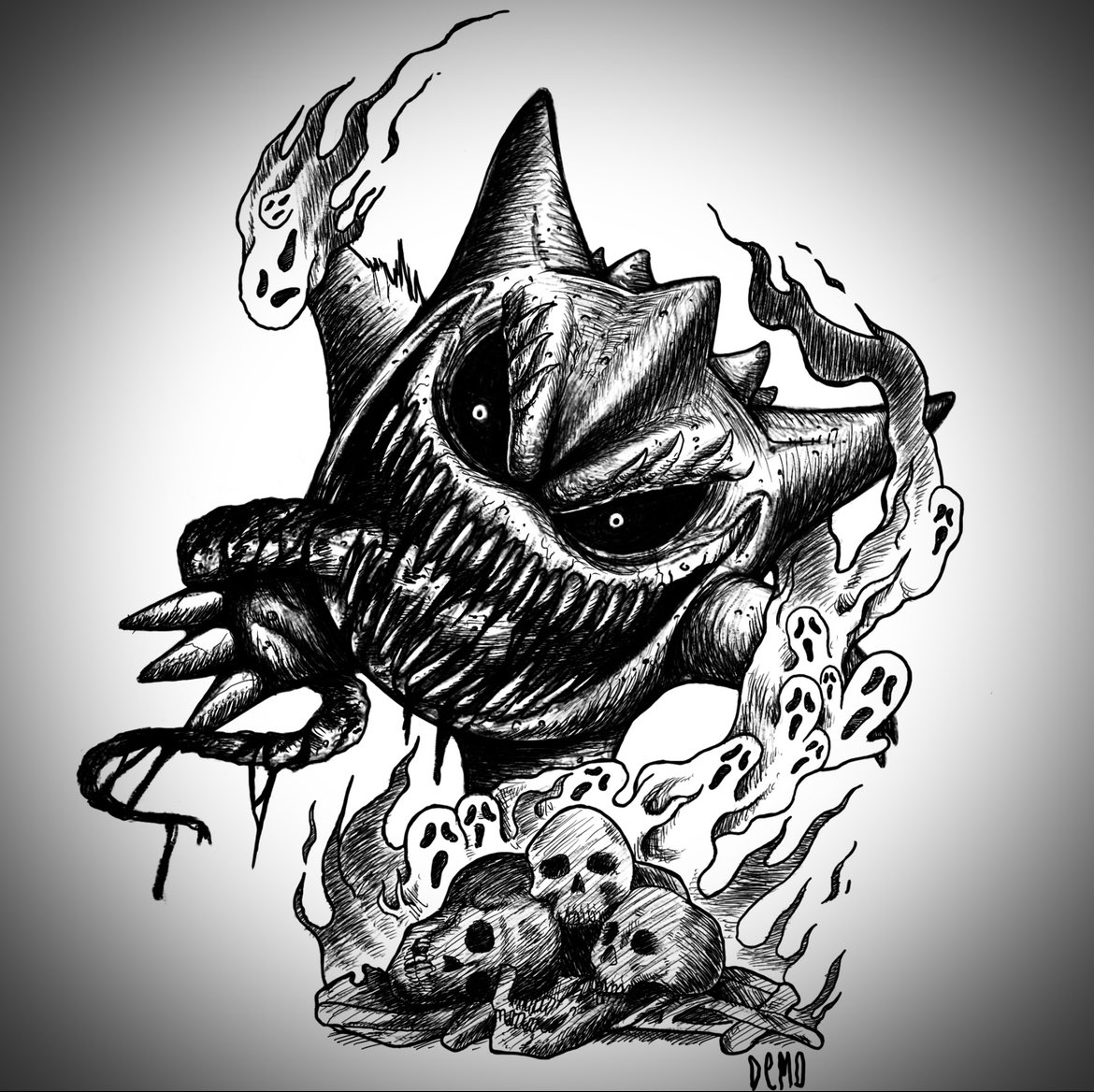 demographick's tweet photo. Who’s that Creepymon? It’s Goregar! #pokemon #gengar https://t.co/MwsKCOUlUl