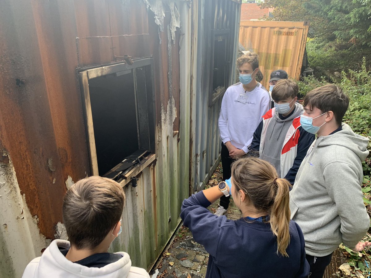 AndoverPublic's tweet photo. Student Watch - Phase 2 with the Arson Task Force. Great for the students to put theory into practice. They had a fab time trying to work out where the fires started. #andoverpublicservices #hfrs #arsontaskforce #studentwatch @AndoverPolice @HantsIOW_fire https://t.co/lLrzEMtjAX