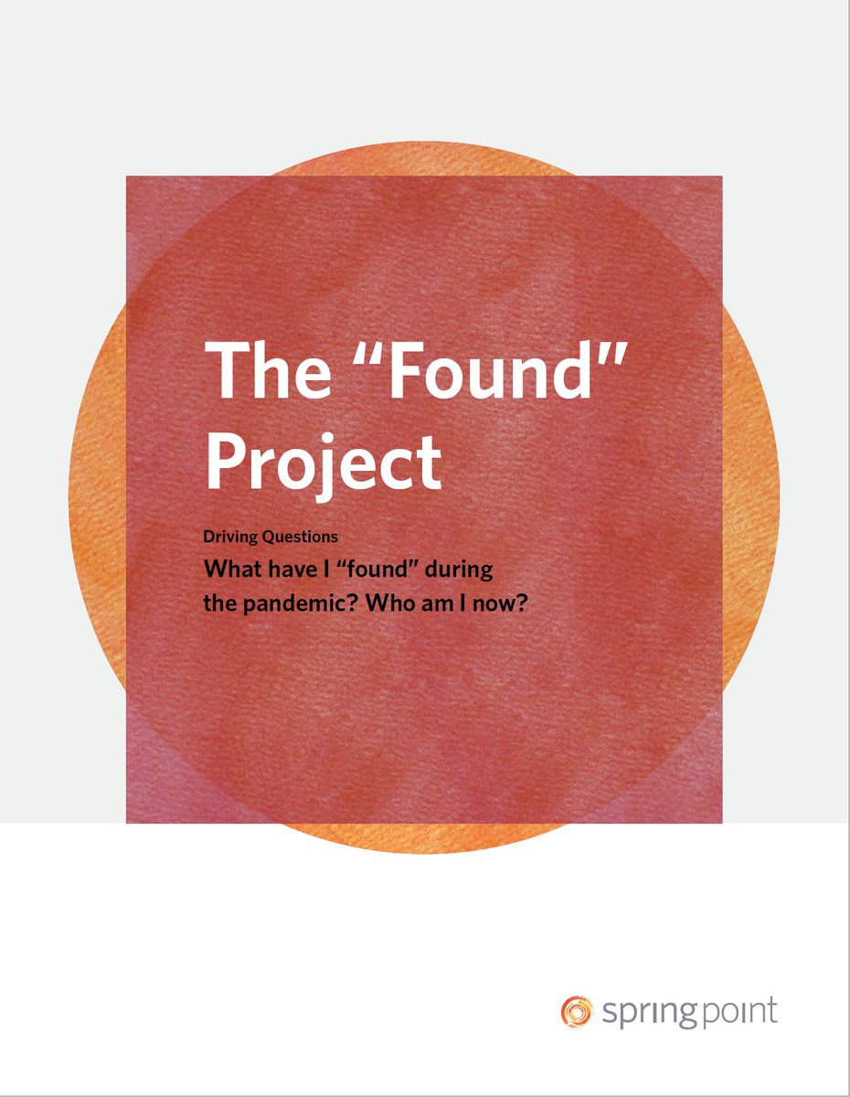 springpointEDU's tweet photo. Follow the link below to download the #FoundProject! Leaders and educators can use this Transformative Learning Experience #TLE to support the personal and academic growth of students as they transition back to classrooms this school year!  https://t.co/bAezC4I7Bs https://t.co/JP649SUtje