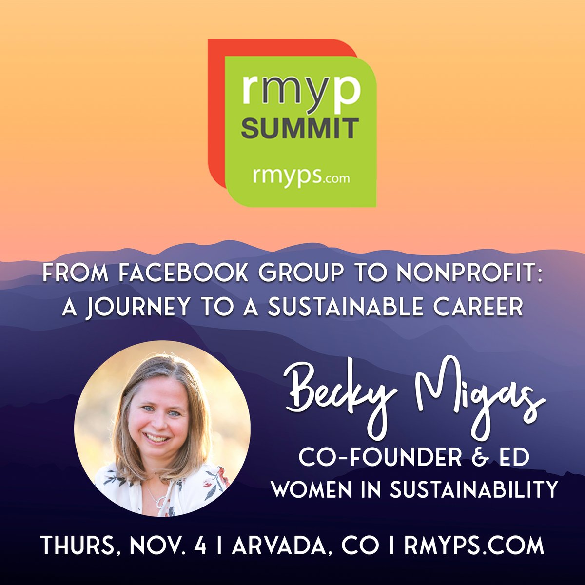Becky Migas is the Owner of B.Green Co, a sustainable consulting organization and Co-Founder/Executive Director at Women in Sustainability. Register below for the <a href="/RMYPS/">Rocky Mountain YP Summit</a>!
📆Thur, Nov. 4th
⏰ 8am-4:30pm (in-person)
🔗 Tickets now available - bit.ly/RMYPS21